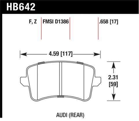 Hawk 09-10 Audi A4/A4 Quattro/A5 Quattro/Q5/S5 / 10 S4 HPS Street Rear Brake Pads