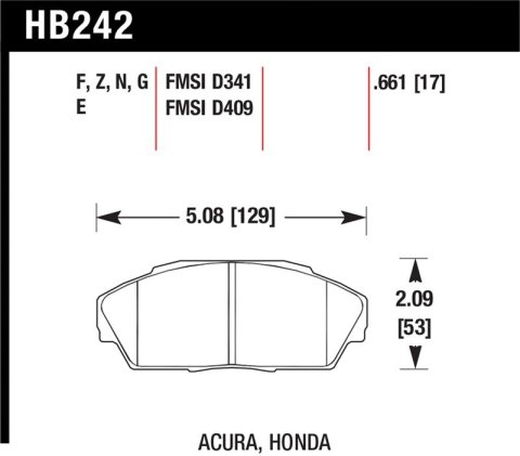 Hawk HP+ Street Brake Pads