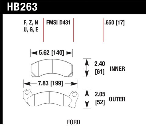 Hawk Performance Ceramic Street Brake Pads