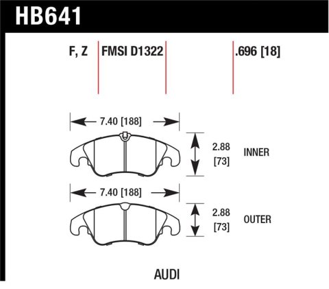 Hawk Performance 09-11 Audi A4/Quattro / 08-11 Quattro / 09-11 Q5 Front Ceramic Street Brake Pads