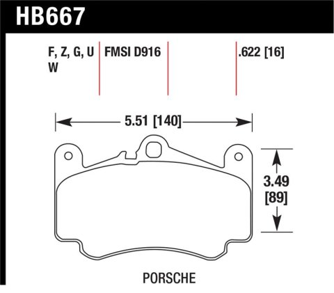 Hawk 02-05 Porsche 911 Carrera 4 Turbo Look/Carrera 4S Front HPS Street Brake Pads