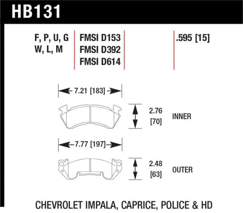 Hawk Chevy C20/R20 / C2500/R2500 / C30/R30 Pickup DTC-70 Front Race Brake Pads