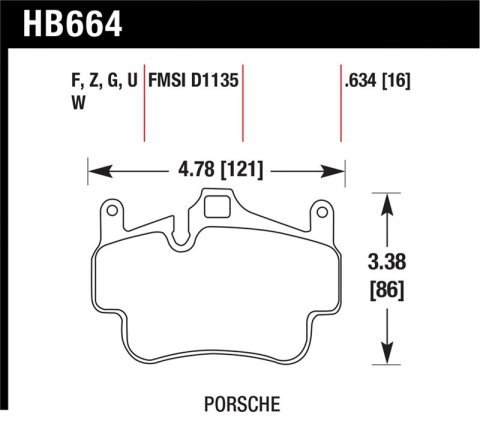 Hawk 05-08 Porsche 911 Carrera Front & Rear / 07-08 Cayman Front Perf Ceramic Street Brake Pads