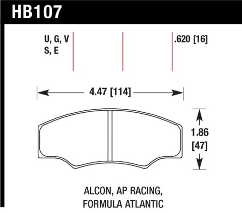 Hawk CP2361/CP3228/CP5104/CP5144 AP Racing DTC-70 Brake Pads
