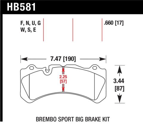 Hawk Brembo Rear BBK DTC-60 Brake Pads