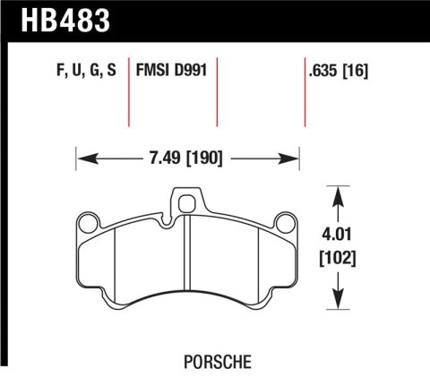 Hawk 08 Porsche 911 Targa 4/4S/03-05 911 GT2/04-08 GT3/07-08 Turbo DTC-70 Race Front Brake Pads