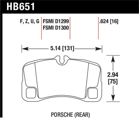 Hawk 07-08 Porsche 911 Turbo/911 GT3/911 GT3 CUP Rear Ceramic Street Brake Pads