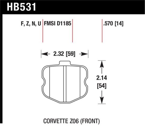 Hawk 10-12 Chevy Corvette Grand Sport / 06-12 Corvette Z06 Front DTC-70 Race Brake Pads