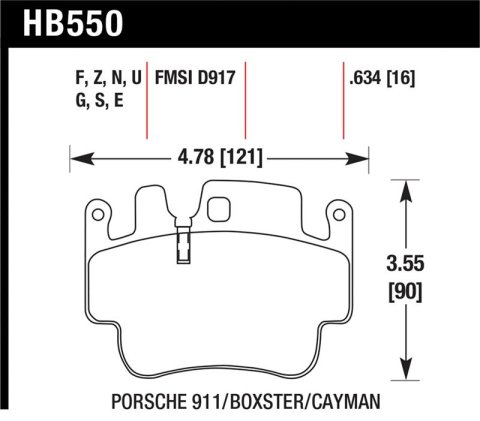 Hawk Porsche 911 / Cayman / Boxster Front /Rear DTC-70 Race Brake Pads