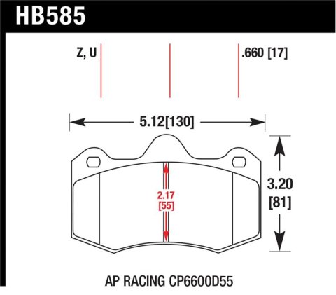 Hawk AP Racing CP 6600 DTC-70 Race Brake Pads