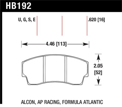 Hawk AP Racing CP4567 / CP5040-10/11/12/13S4 / CP5100 / CP5108 / CP6760 DTC-70 Race Brake Pads