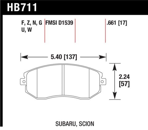 Hawk 13 Subaru BRZ / 13 Scion FR-S HP Plus Front Street Brake Pads