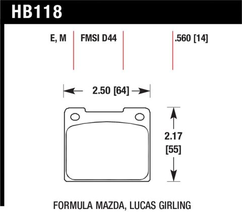 Hawk Alcon 4R-Type / Alcon R-Type (Short Profile) Blue 9012 Race Brake Pads