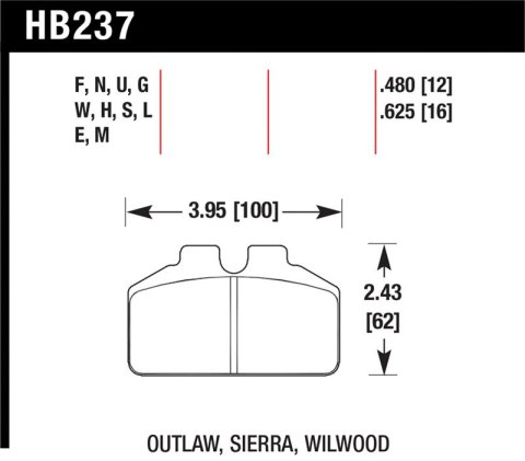 Hawk Ferro-Carbon Black Brake Pads - 12.192mm Pad Thickness