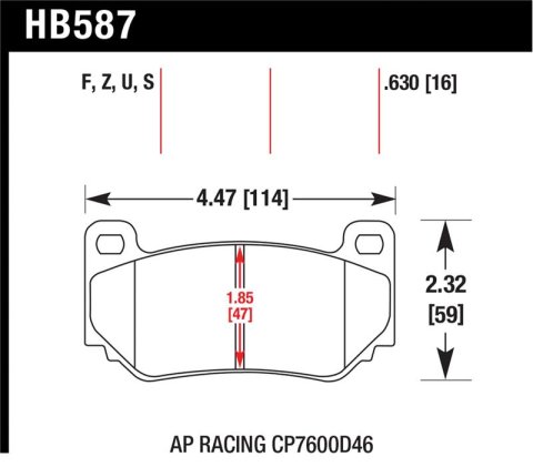 Hawk 2002-2004 Audi A6 (Front Rotors 320mm) HPS 5.0 Rear Brake Pads