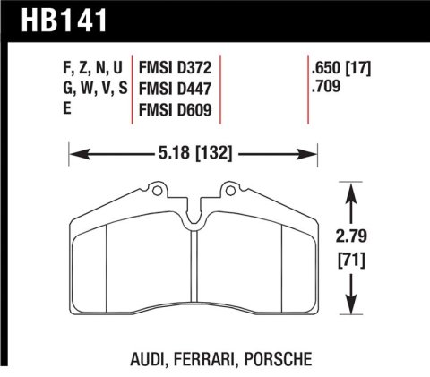 Hawk 1986-1991 Porsche 928 CS HPS 5.0 Front Brake Pads