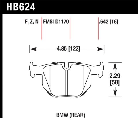 Hawk 2006-2006 BMW 330i HPS 5.0 Rear Brake Pads
