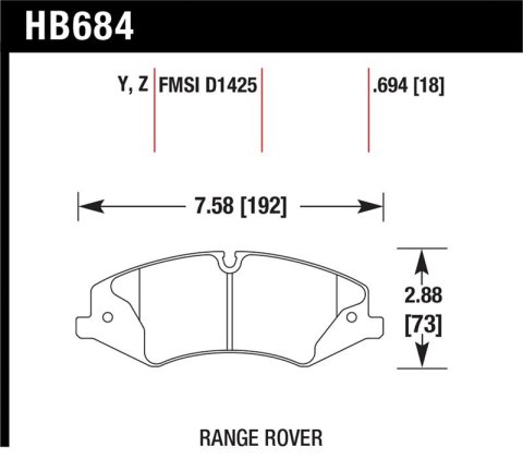 Hawk 10-13 Range Rover/Range Rover Sport Supercharged Performance Ceramic Street Front Brake Pads