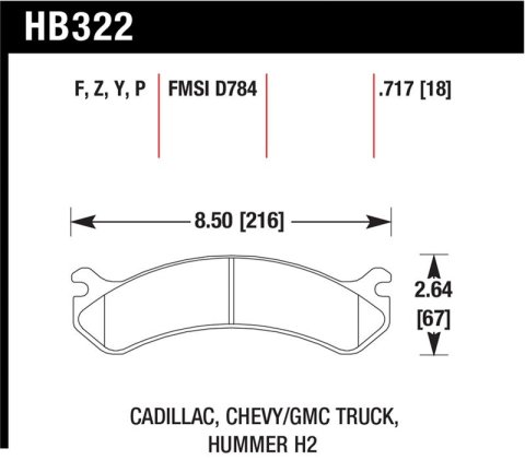 Hawk Chevy / GMC Truck / Hummer Super Duty Street Front Brake Pads