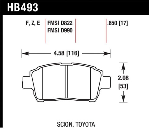 Hawk 04-07 xA/xB D990 Blue 9012 Race Front Brake Pads