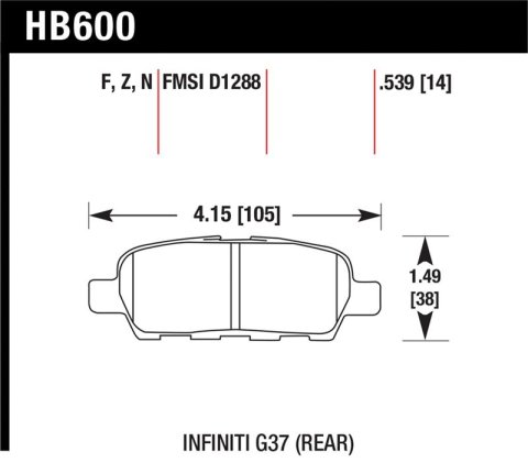Hawk Infiniti G35 Sport/G37 / 08-10 Nissan Rogue / 07-09 Sentra SE-R / 10 Sentra SE-R M/T HPS Street