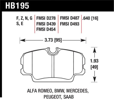 Hawk 84-4/91 BMW 325 (E30) Blue 9012 Race Front Brake Pads