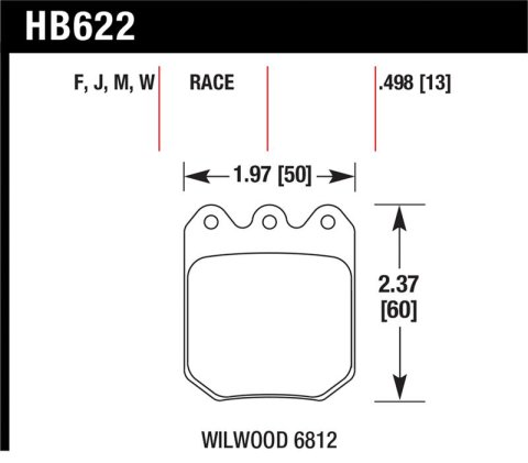 Hawk Wilwood DLS 6812 DTC-30 Brake Pads