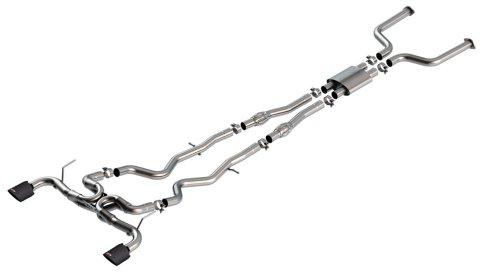 Borla 16-24 Infinity Q50 (Auto V6) ATAK Cat Back - 4.5in Carbon Fiber Black Anodized Tip