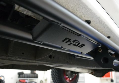 N-Fab RKR Rails 2019 Jeep Wrangler JT 4DR Truck Full Length - Tex. Black - 1.75in