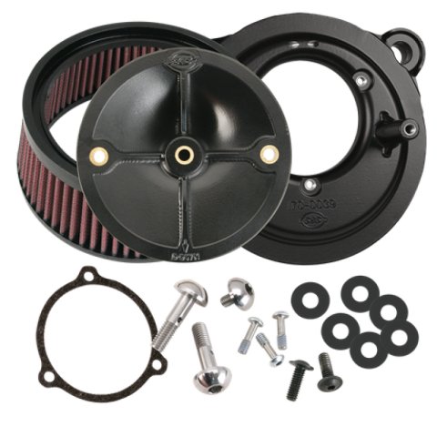 S&S Cycle 2008+ BT w/ S&S 58mm Throttle Body Stealth Air Cleaner Kit w/o Cover