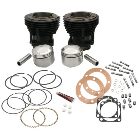 S&S Cycle 66-84 BT 96in 3-5/8in Big Bore Cylinder & Piston Kit For S&S SH96 Engines - Gloss Black