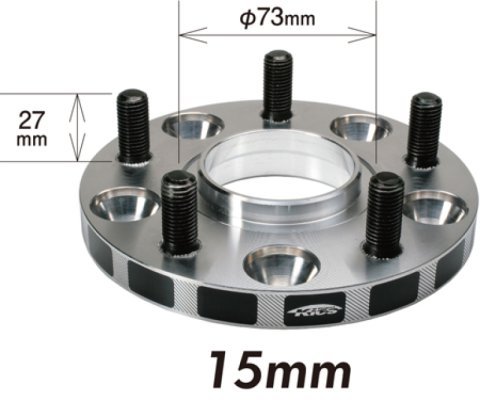 Project Kics 15mm Thick 12x1.25 66mm Hub 5x114.3 Wide Tread Spacers