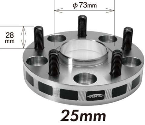 Project Kics 25mm Thick 12x1.25 66mm Hub 5x114.3 Wide Tread Spacers