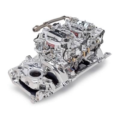 Edelbrock Dual Quad Kit Performer RPM Air Gap BBC Oval Port