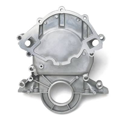 Edelbrock Timing Cover Alum S/B Ford 86-93 5 0L 88 Up 351-W w/ Reverse Rot Water Pump