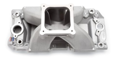 Edelbrock Manifold Chevy BB 9 8 Deck (Short) Super Victor 565 Thick Flange Rect Port Heads