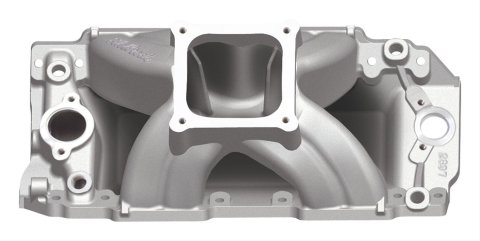 Edelbrock Manifold BBC Super Victor 632 Tall Deck Conventional Rect Port Heads