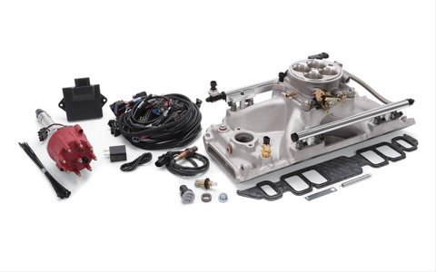 Edelbrock Pro Flo 4 EFI System Seq Port BBC Rect Port 9.8 Deck 775 Max HP 60lb/hr Satin Finish