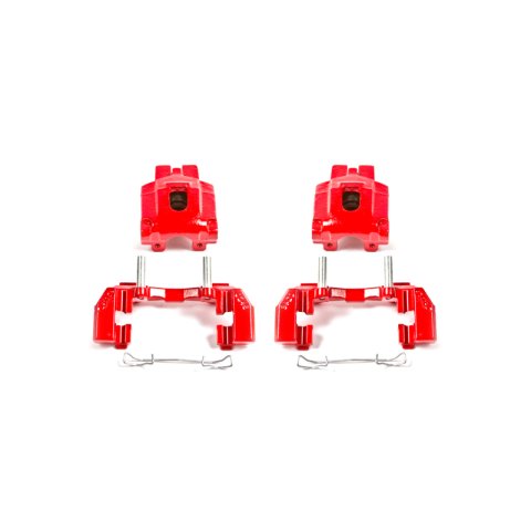 Power Stop 99-04 Jeep Grand Cherokee Rear Red Calipers w/Brackets - Pair