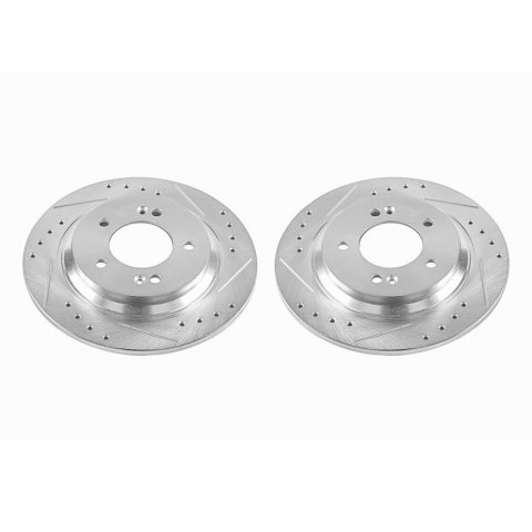 Power Stop 2017 Hyundai Azera Rear Evolution Drilled & Slotted Rotors - Pair