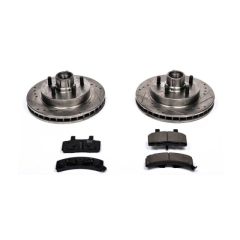 PowerStop Z23 Evolution Sport Brake Upgrade Kits K1990 Rotors/Pads, Cross-Drilled/Slotted, Iron, Natural Finish, Kit