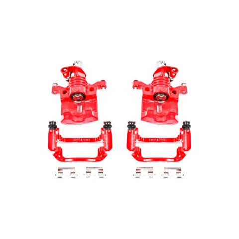 Power Stop 05-09 Buick Allure Rear Red Calipers w/Brackets - Pair