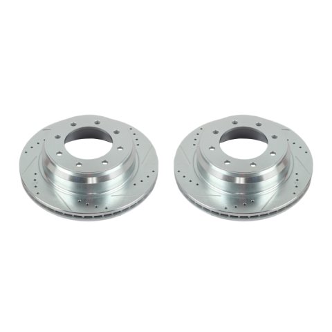 Power Stop 12-19 Nissan NV1500 Rear Evolution Drilled & Slotted Rotors - Pair