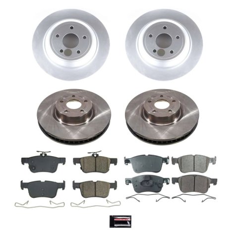 PowerStop Z17 Evolution Plus Stock Replacement Brake Kits for 2020-2024 ESCAPE, CORSAIR, 2021-2024 BRONCO SPORT - KOE8644 Rotor and Pad Combos, Replacement, Solid Surface Rotors, Ceramic Pads, Front and Rear, Ford, Lincoln, Kit