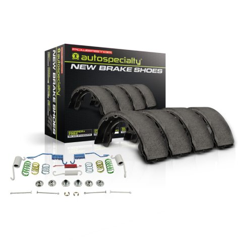 PowerStop Autospecialty Stock Replacement Brake Shoes SSH800 Shoes, Replacement, Semi-metallic, Rear, Chevrolet, Chrysler, Dodge, Pontiac, Set