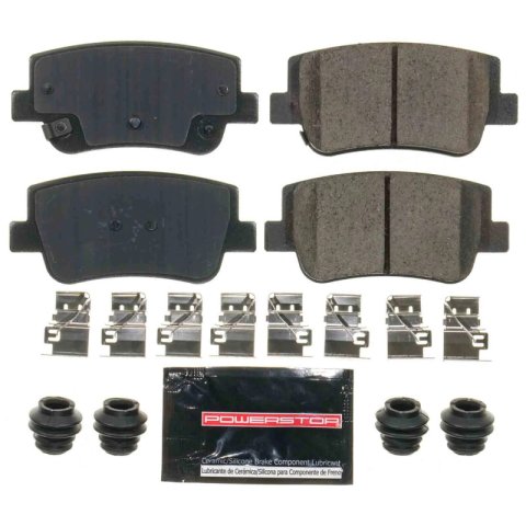 PowerStop Z23 Evolution Sport Brake Pads and Hardware Kits for 2021-2024 K5, 2021-2025 SONATA - Z23-2417 Pads, Kits, Carbon Fiber Ceramic Pads, Z23, Shims, Hyundai, Ford, Set