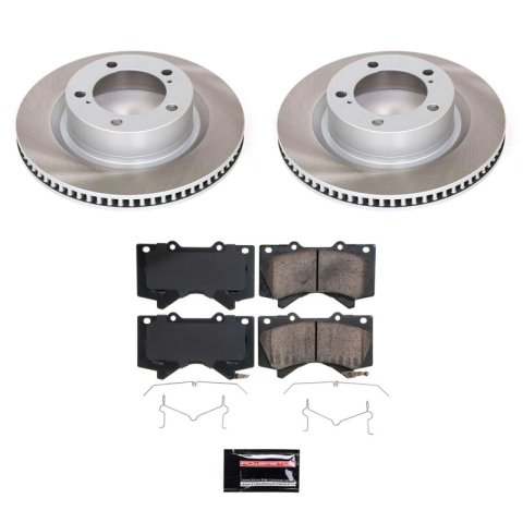 PowerStop Z17 Evolution Plus Semi-Coated Rotor Brake Kits SC2952 and Pad Combo, Semi-Coated, Front, Solid Surface Rotors, 13.94 in. O.D., Ceramic Pads, Lexus, Toyota, Kit