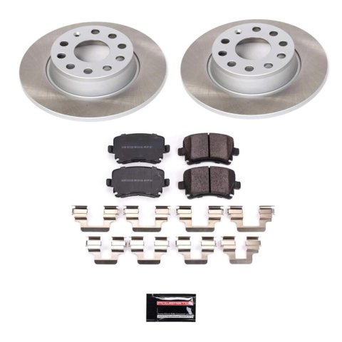 Power Stop 2010 Volkswagen Golf Rear Semi-Coated Rotor Kit