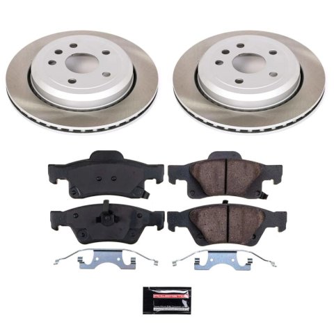 PowerStop Z17 Evolution Plus Semi-Coated Rotor Brake Kits for 2011-2024 DURANGO, 2011-2021 GRAND CHEROKEE, 2022 CHEROKEE WK - SC5953 and Pad Combo, Semi-Coated, Rear, Solid Surface Rotors, 12.99 in. O.D., Ceramic Pads, Dodge, Jeep, Kit