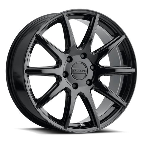 Raceline 159B Spike 18x8in / 5x114.3 BP / 35mm Offset / 72.62mm Bore - Gloss Black Wheel